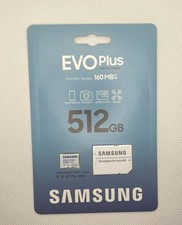 Samsung EVO Plus microSD Card 512GB 160MB/s + SD Adapter -New&sealed