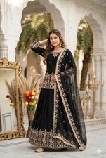 LENGHA INDIAN WEDDING PARTY PAKISTANI DESIGNER TOP WEAR BOLLYWOOD FULLYSTITCHE