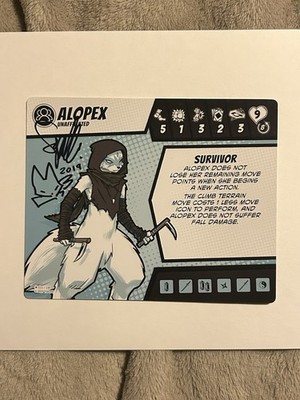 TMNT Teenage Mutant Ninja Turtles : ALOPEX SIGNED/REMARKED Sophie Campbell Card