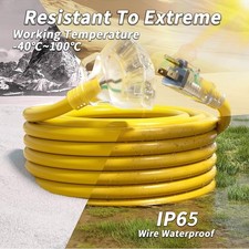 Heavy Duty 12/3 Outdoor Extension Cord 3 Outlet Weatherproof Plug Adapter