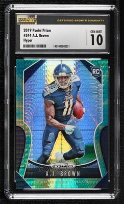 2019 Panini Prizm Rookies Hyper Prizm 144/175 AJ Brown #344 Rookie RC 03mo