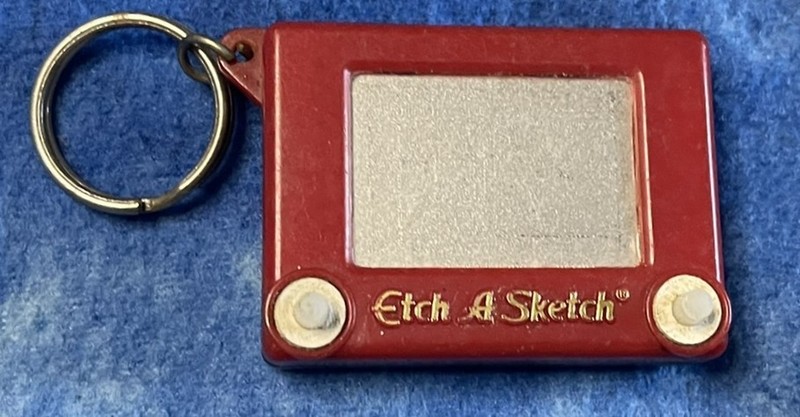 Etch A Sketch Tiny Keychain 1990's Free SHIPPPING