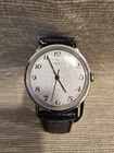 Vintage Timex Mercury Men's Mechanical Watch Silver Tone White 36 mm Runs Well