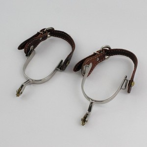Vintage Colorado Saddlery Western Spurs with Brown Leather Strap