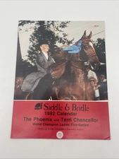 Saddle & Bridle 1992 Calendar-12 Magnificent Equine Photos Plus Horse Show Data
