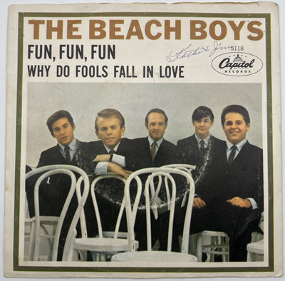 THE BEACH BOYS ''Fun, Fun, Fun'' LP 1964 7'' 45rpm Single Capitol Records   5118