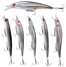 Saltwater Fishing Lures Kit,6pcs Jerbaits Striped Bass Fishing Lure Hard 