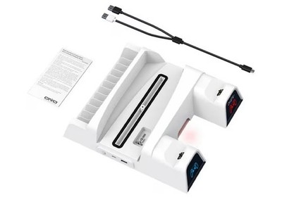 OIVO IV-P5235D Multi-Function Cooling Stand PS5 Console (White)