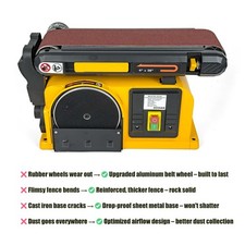 Electric Belt +Disc Sander Linisher Bench Large Table Wood Metal Sand Heavy Duty