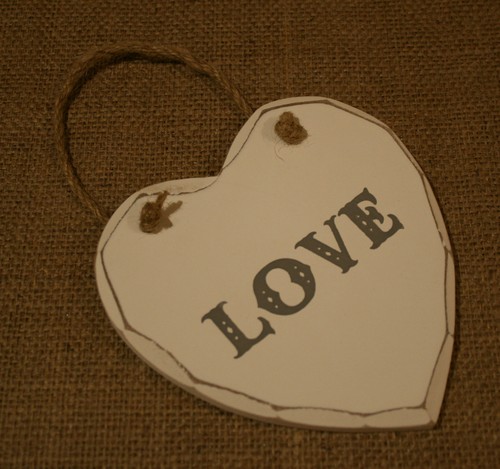 Wooden Heart Hanging Plaques Sign for Doors / Handles Loo Welcome Love 6 VARIOUS - Picture 5 of 12