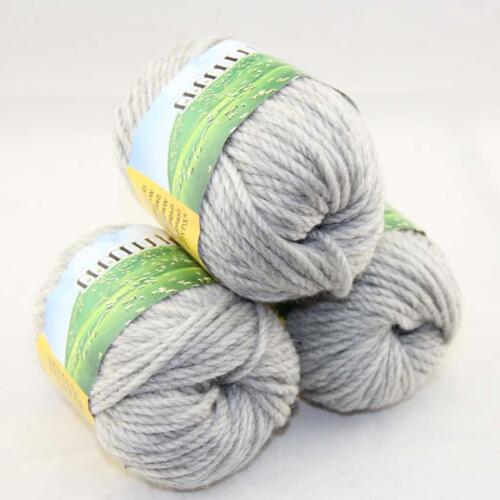 Sale DIY 3Balls x50g Quick Hand Knitting Wool Silk Yarn Warm Wrap Shawl Scarf 07