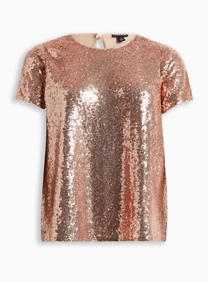 plus size gold sequin top