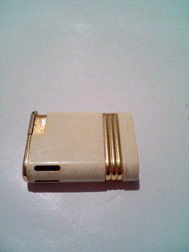 RAR! Vintage MONIC Mini mit beige Emaille, Piezo elektronische Feuerzeuge, beige/gold - Bild 7 von 7
