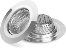 Bathroom Sink Strainer Hair Catcher Drain Protector Shower Clog Trap Stopper 2pc