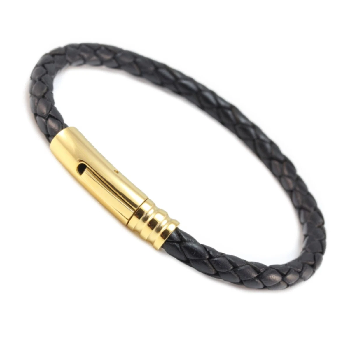Leather bracelet gold clearance