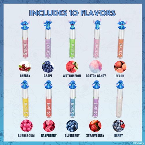 Disney Stitch 10 Piece Plant Based Lip Gloss Girls Party Favors First Makeup ... - Picture 2 of 9