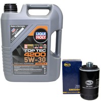 MotoröL Set 5W-30 5 Liter + ÖLfilter SM 5086 FüR Audi A3 TT Seat Skoda VW Passat