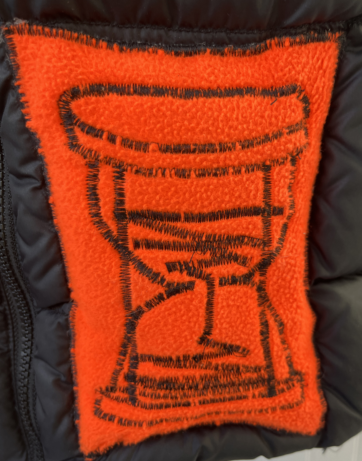 A Future Memory Down Feather Black Orange Vest La… - image 7