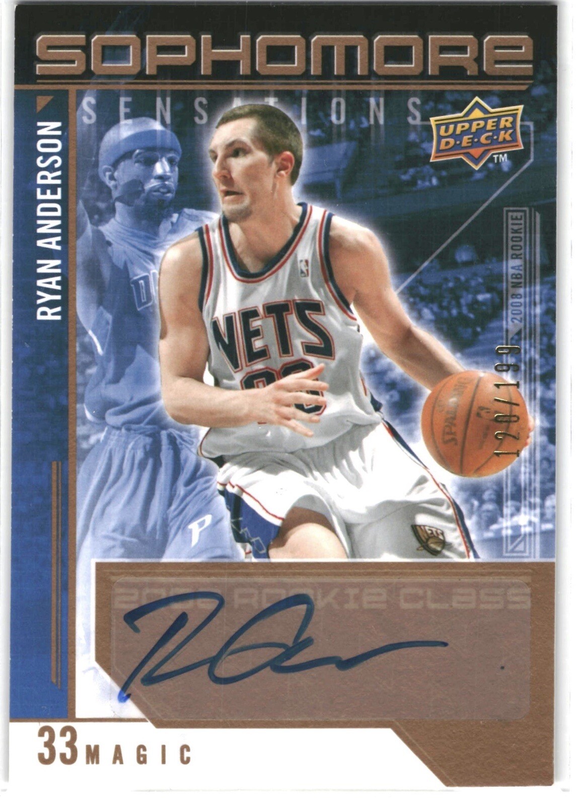 2009-10 Upper Deck Ryan Anderson Sophomore Sensations Auto Nets 120/199 #SS-RA