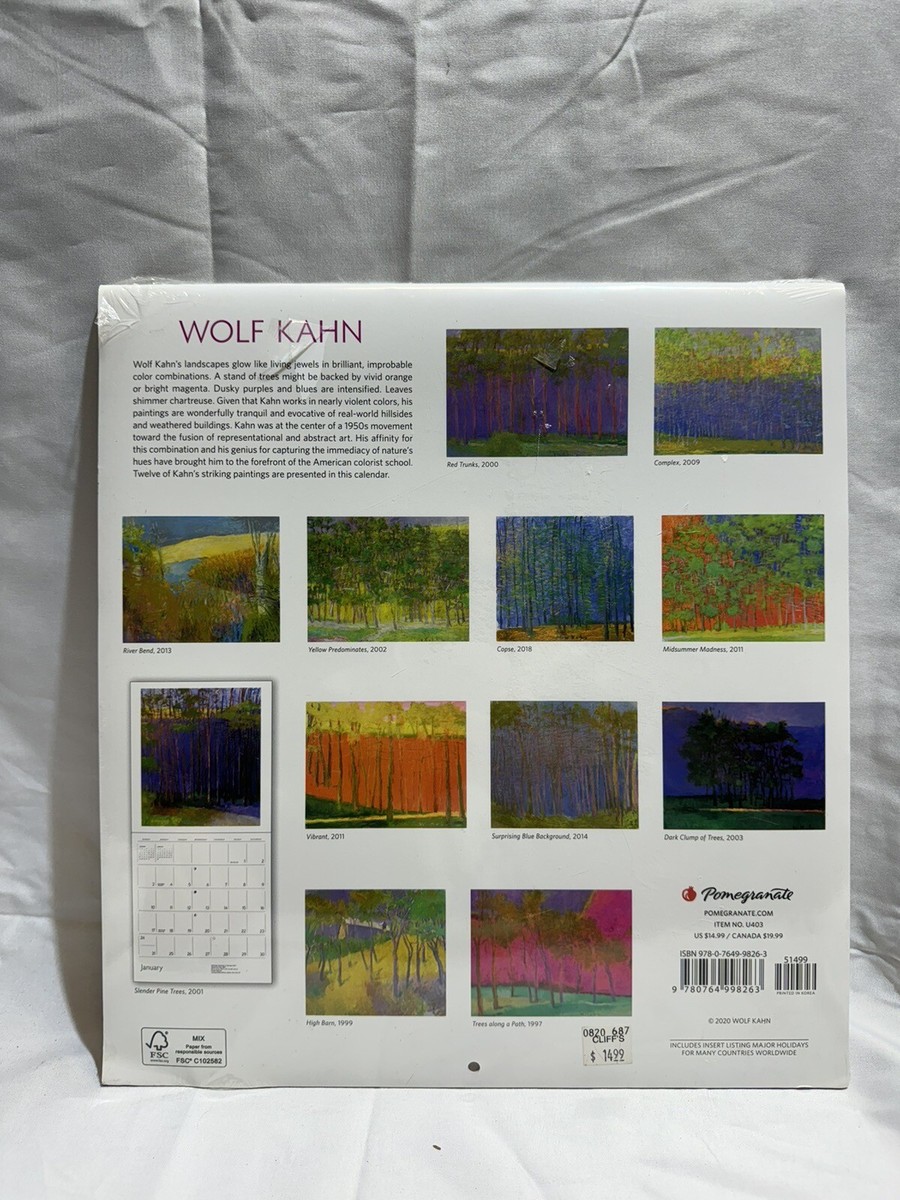 Wolf Kahn 2021 Wall Calendar | eBay