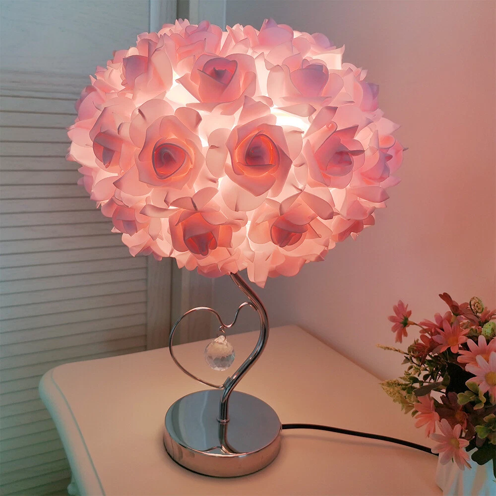 European crystal sale table lamp rose