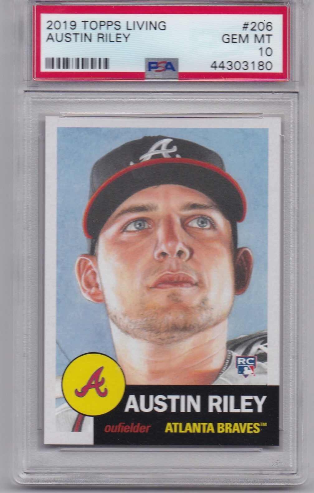AUSTIN RILEY ROOKIE CARD 2019 Topps Living #206 Graded PSA 10 GEM MINT Braves
