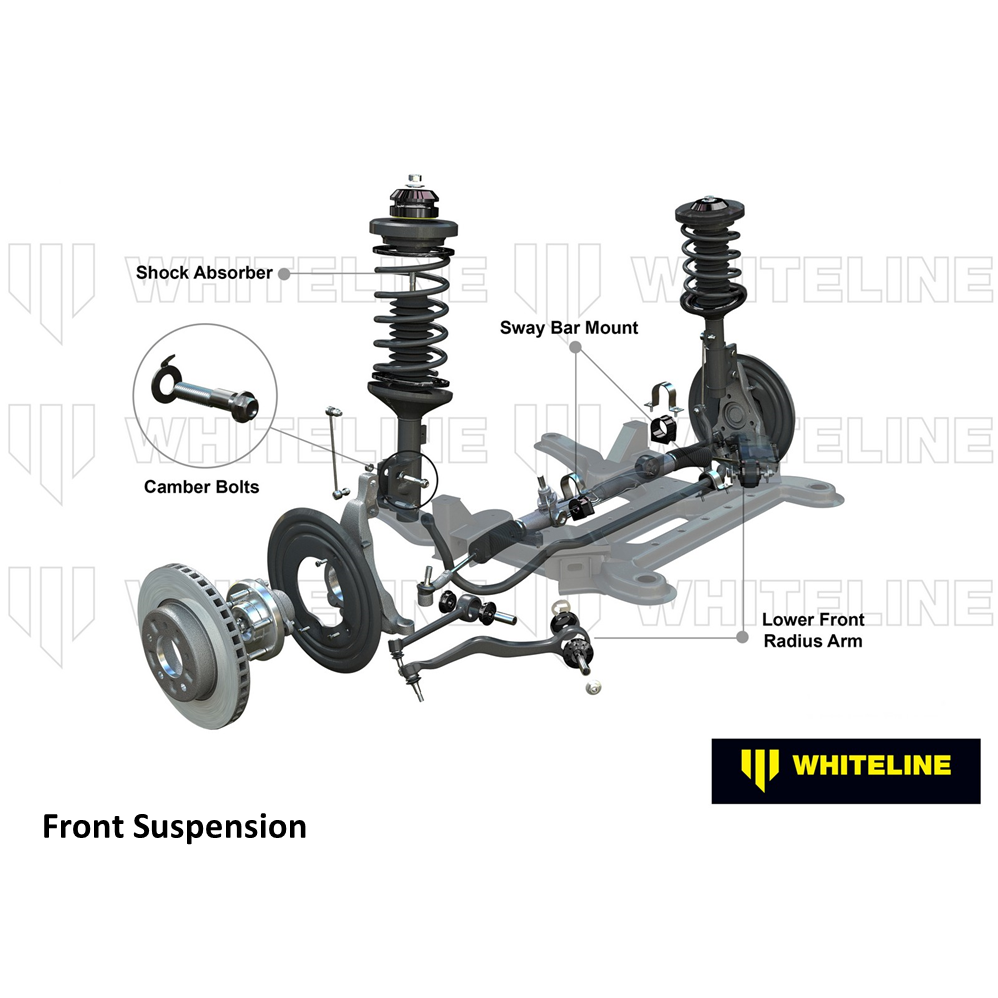 Whiteline Wek076 Front Vehicle Essentials Kit Subaru Impreza WRX And