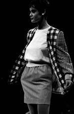 Perry Ellis by Marc Jacobs Fall 1991 Plaid Wool Cardigan Jacket