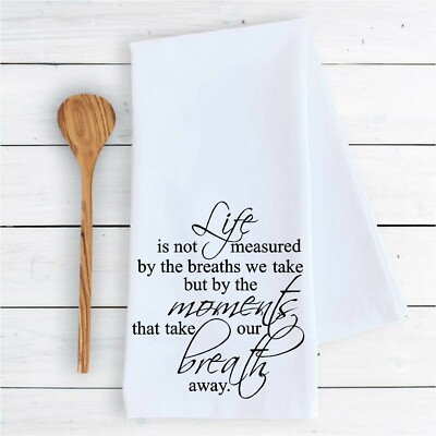 kitchen bathroom towel Life is not measured love family funny dish drying cloth
