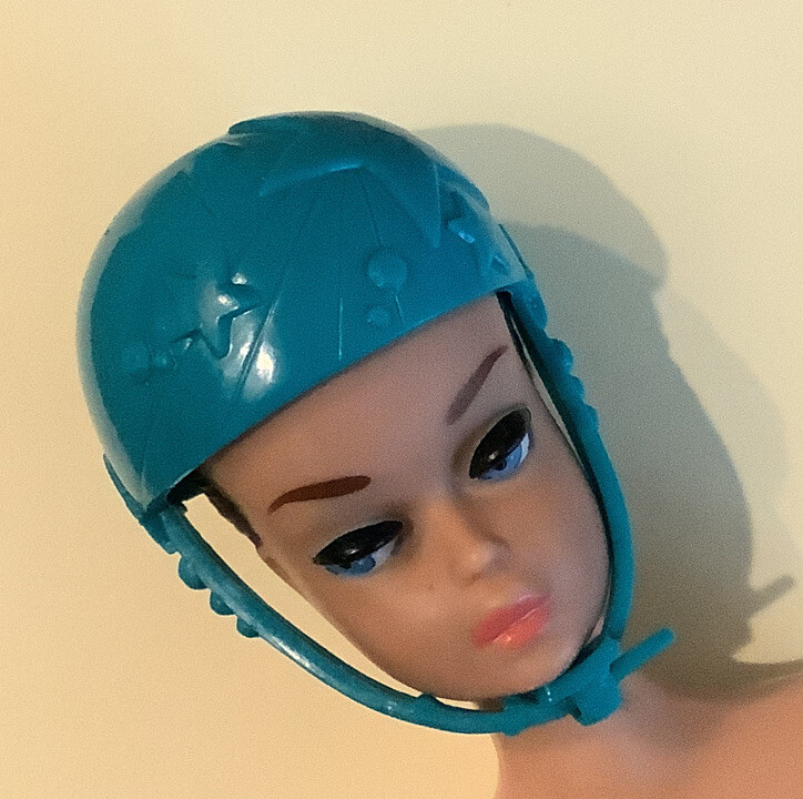 Barbie Doll Teal Bicycle Helmet Moped Hat Accessory Clothing
