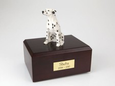 Dalmatian Pet Funeral Cremation Urn Available in 3 Different Colors 4 Sizes