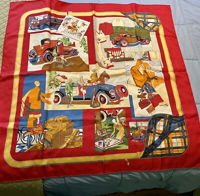 Auth HERMES Scarf 100% Silk L Elegance et le Confort en Automobile Excellent
