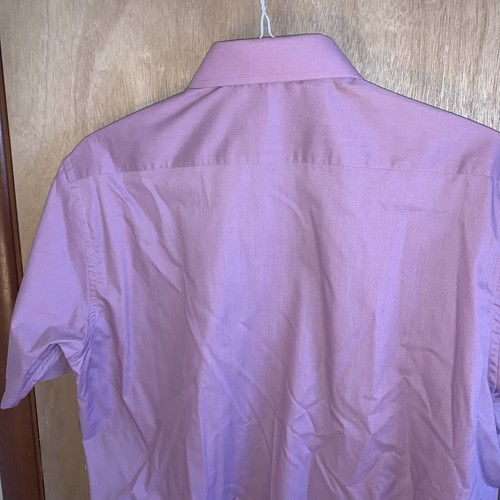 Bert Pulitzer Purple Dress Shirt Button Down Short Sleeve - Picture 9 of 15