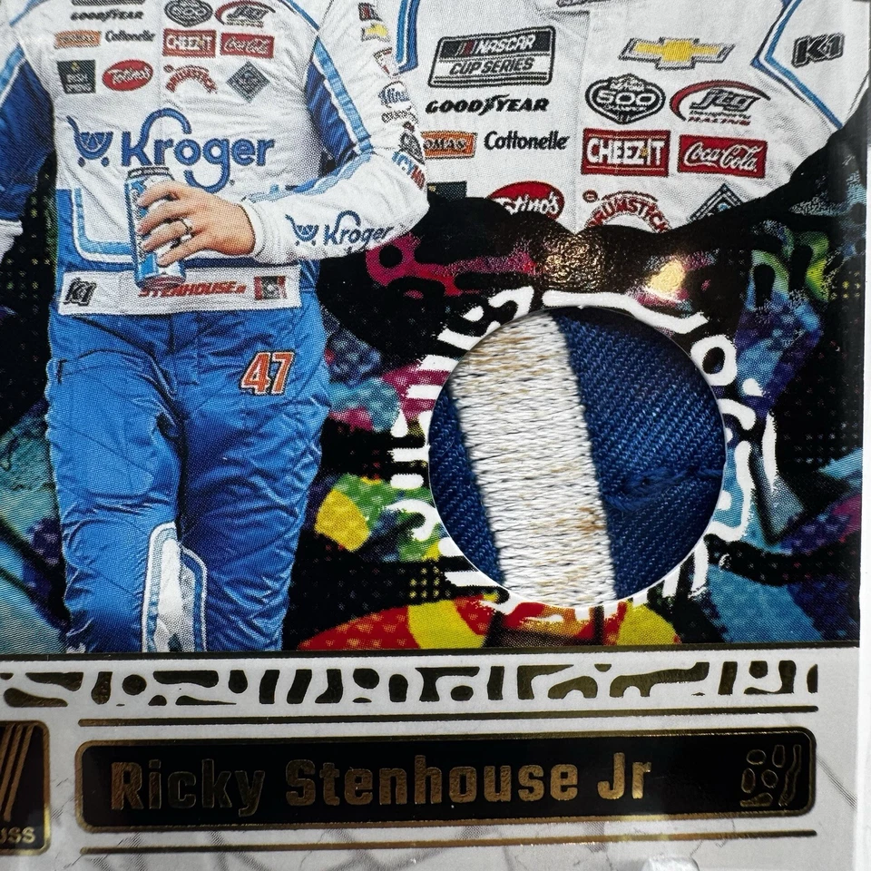 2024 Panini Donruss Racing NASCAR Ricky Stenhouse Jr 10/10 Suited Up Race Worn - Image 2 of 3