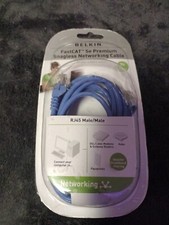 Belkin RJ45 Male/Male FastCat 5e Premium Snagless Networking Cable 7'/Blue
