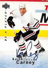 Keith Carney autographed Hockey Card Chicago Blackhawks 1996 Upper Deck BAP #S9