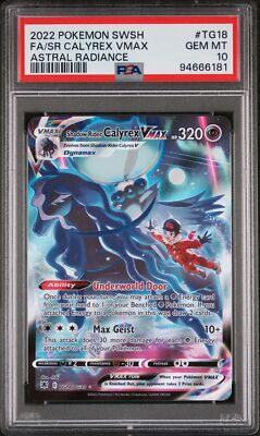 PSA 10 Shadow Rider Calyrex Vmax Full Art TG18 2022 Pokemon Astral