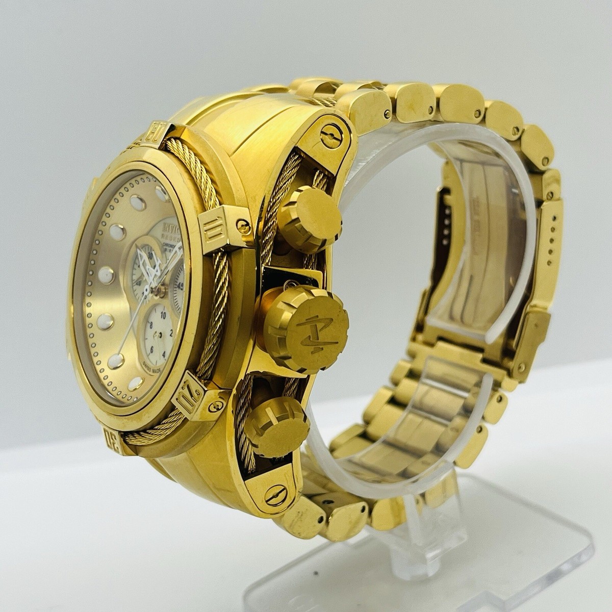 Invicta Bolt Zeus Men's Chronograph Gold 20ATM 53mm Steel Swiss