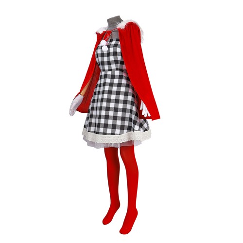The Grinch Cindy Lou Who Costume Cosplay Kids Adults Santa Fancy Dress Book Week - Picture 8 of 27
