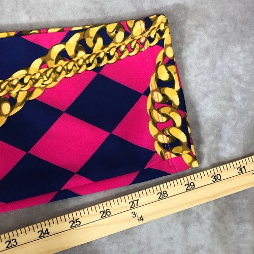Nicki Minaj Diamond Gold Chain Leggings Womens Junior XL Pink Blue Gold Elastic - Picture 10 of 10