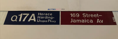 New York Queens 1977 Bus Blind 53'' Q17a Horace Harding Utopia 169 St Jamaica Av