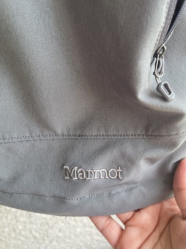 Marmot Men’s M3 Soft Shell Jacket Gray Full Zip Logo Outdoor Size XL #559 - Picture 4 of 7