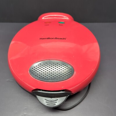 Hamilton Beach Sandwich/Quesadilla Toaster ST25 RED Round Mod #25409 6 Triangles