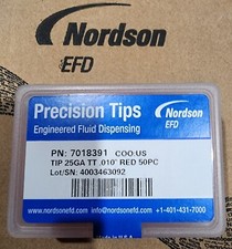 Nordson EFD Precision Tip 7018391 Tapered Dispensing TIP 25GA TT .010" RED 50PC