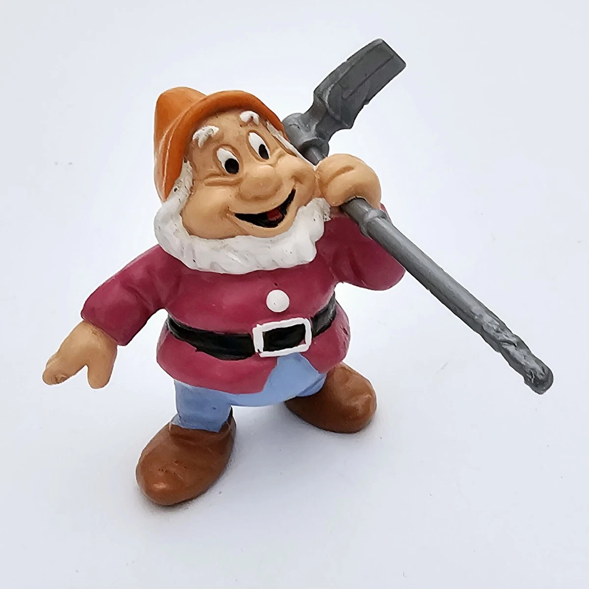 ©Disney Bullyland SCHNEEWITTCHEN 2" Figur ZWERG HAPPY mit Spitzhacke Pickel