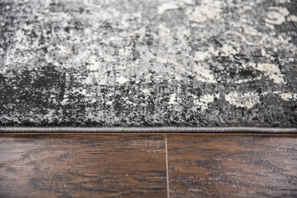 Rizzy Rugs Gray Transitional Casual Faded Distressed Area Rug Floral PN6971 - Image 3 of 4