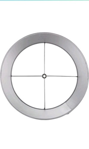 Sydnee Satin Light Gray Medium Drum Lamp Shade Replacement- Springcrest - Picture 5 of 6