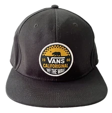 VANS Off The Wall 6-panel cotton flat brim skater hat snapback OTW trucker