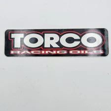 TORCO Racing Oils - Original Vintage 1980's Racing Decal/Sticker - 4.5" x 1.25"