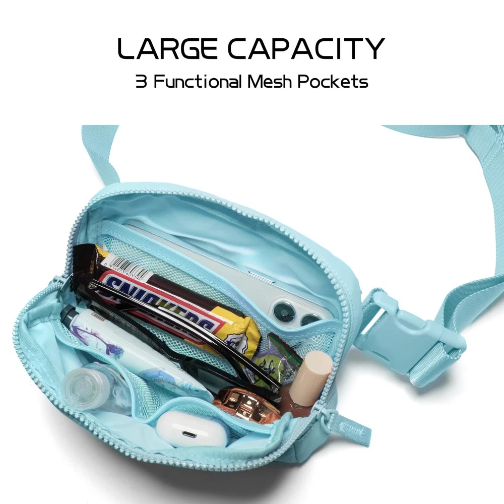 Belt Bag for Women Two-Way Zipper Fanny Pack Crossbody Bags for Women Fashion...